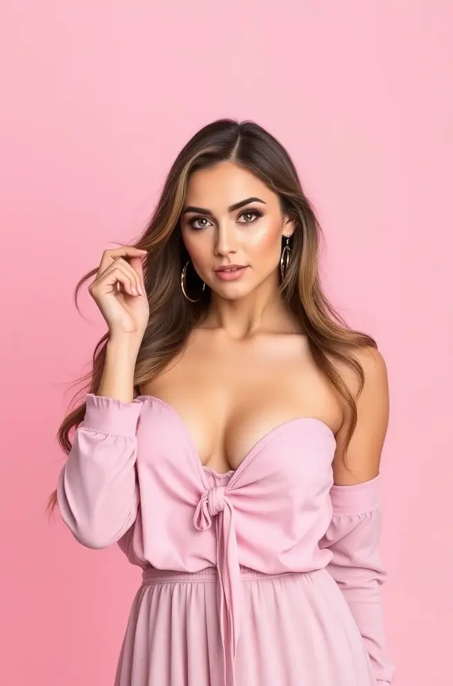 - Flirty Pink Half-Up Half-Down Style for Versatility