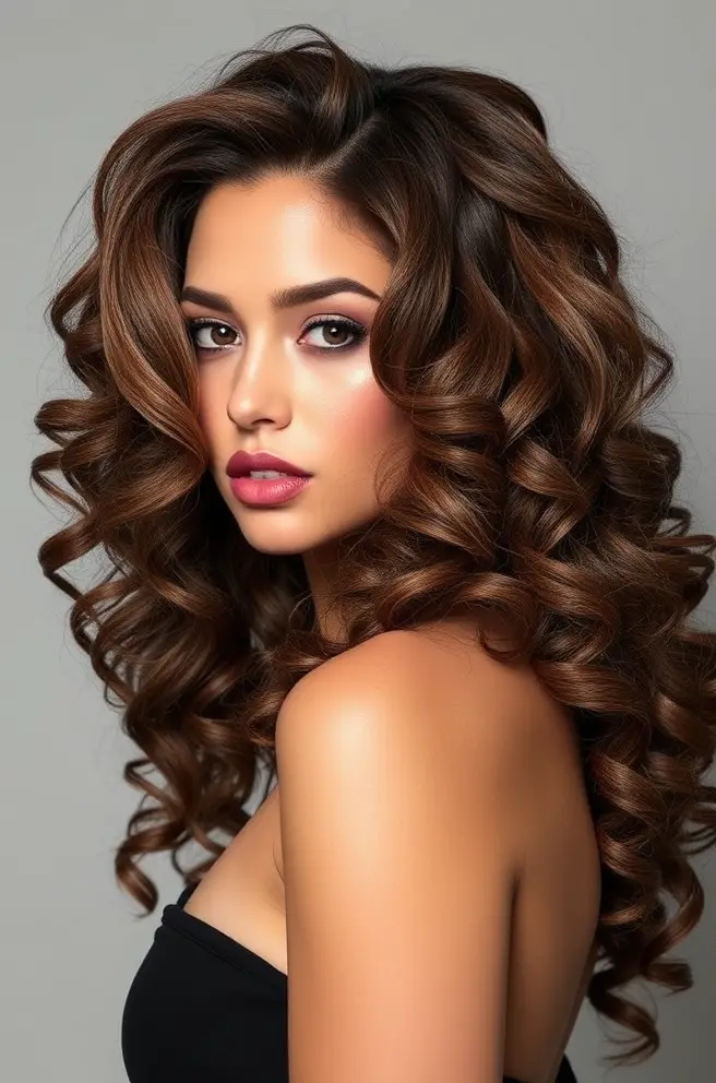 Glamorous Loose Curls for 3B Hair