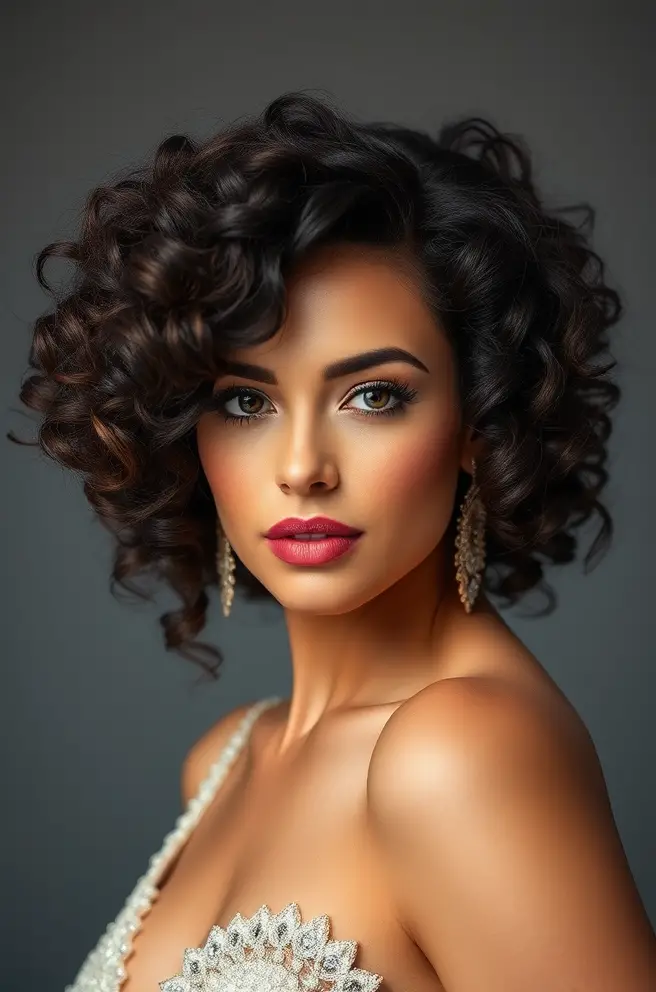 Glamorous Low Taper Fade Curly Hair for Special Occasions