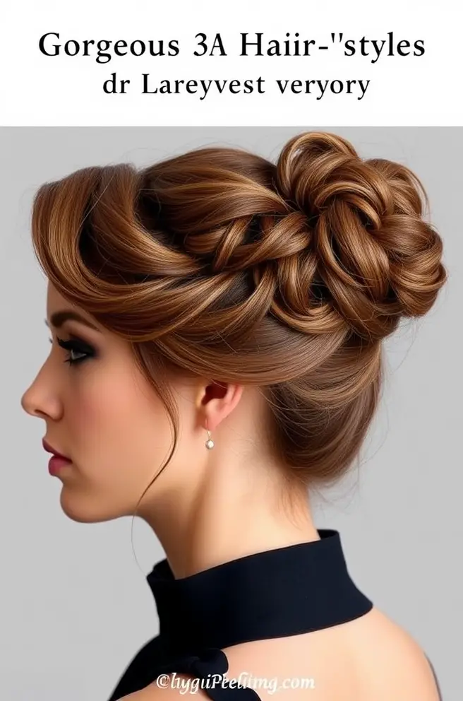 Gorgeous 3A Hair Updo Styles for Every Occasion