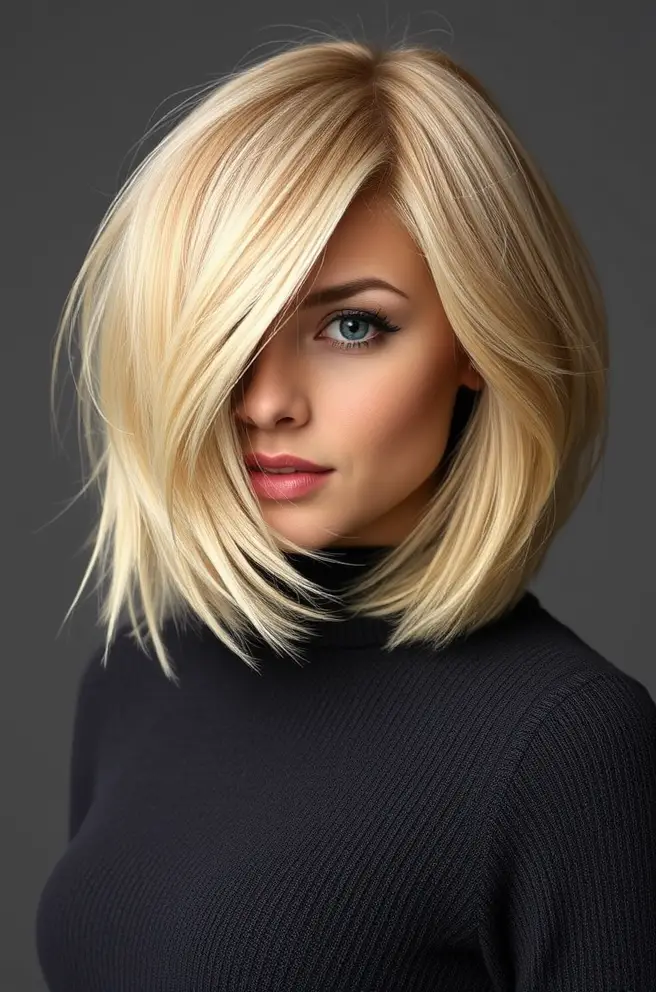 Honey Blonde Hair in a Chic Bob Style