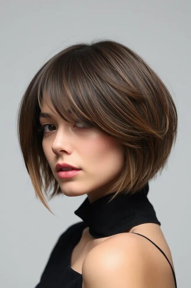 Layered Bob Cut for 4B Hair