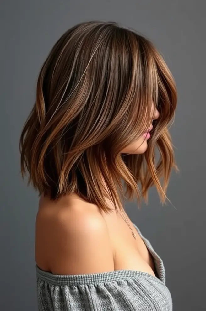 Layered Brunette Cut for Added Volume