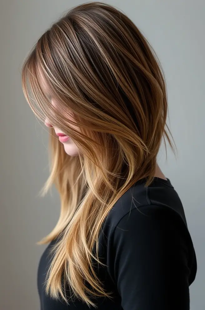 Layered Dark Blonde Hair for Volume and Movement