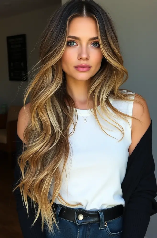 Light Brown Hair with Subtle Balayage