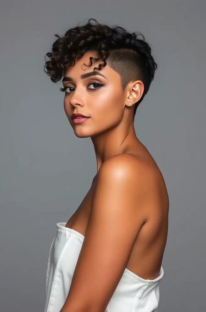 Low Taper Curly Hair Short and Stylish