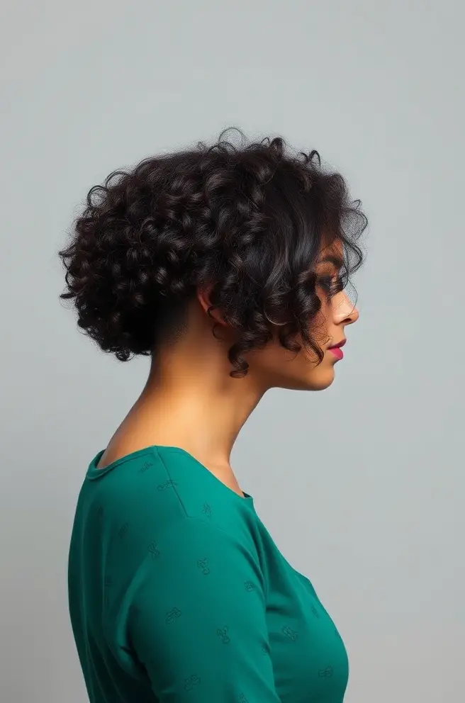 Low Taper Fade Curly Hair with Side Part