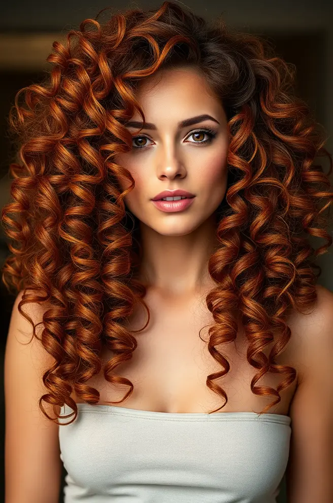 Luscious Auburn Hair Curls for Vibrant Volume