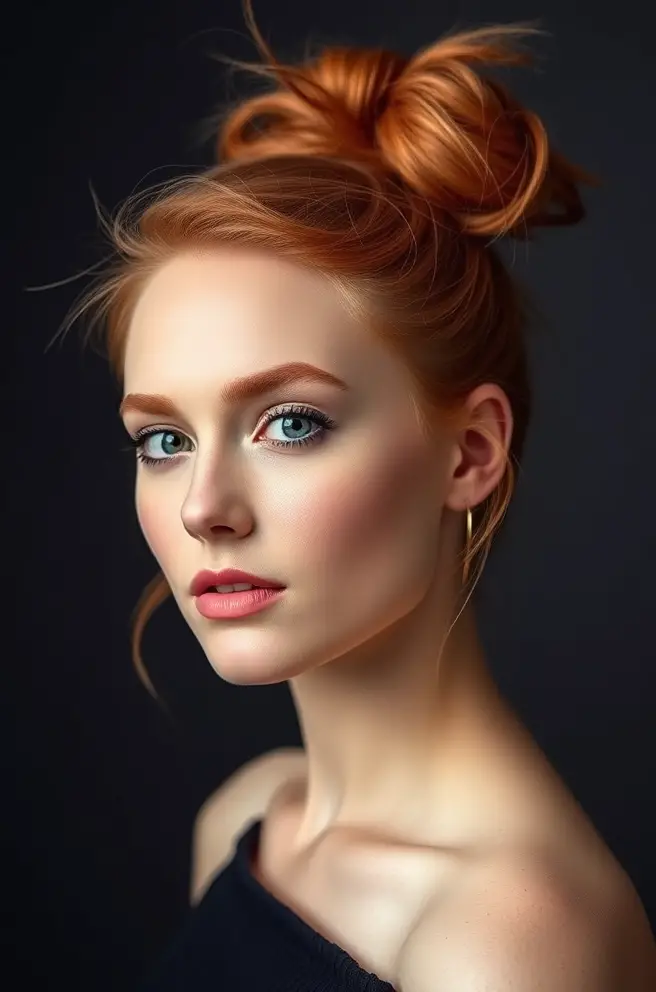 Messy Bun Inspiration for Ginger Hair