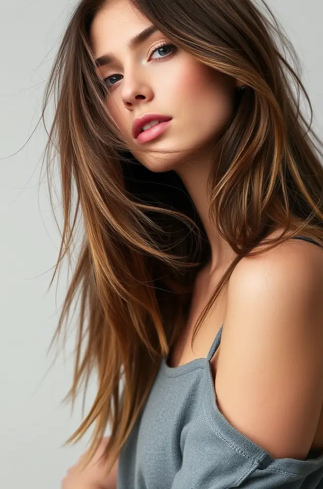 Messy Straight Hair for Effortless Style