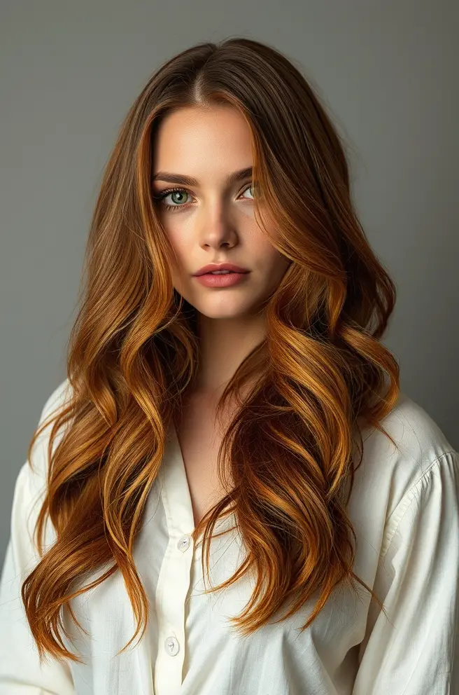 Natural Cowboy Copper Hair with Subtle Ombre