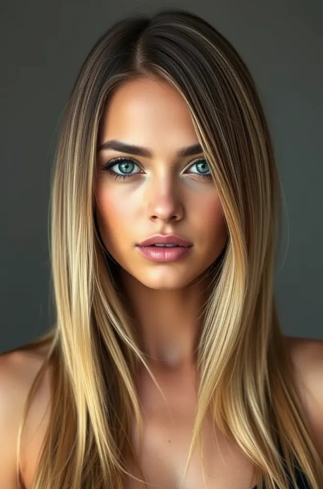 Natural Dark Blonde Hair with Rooted Depth