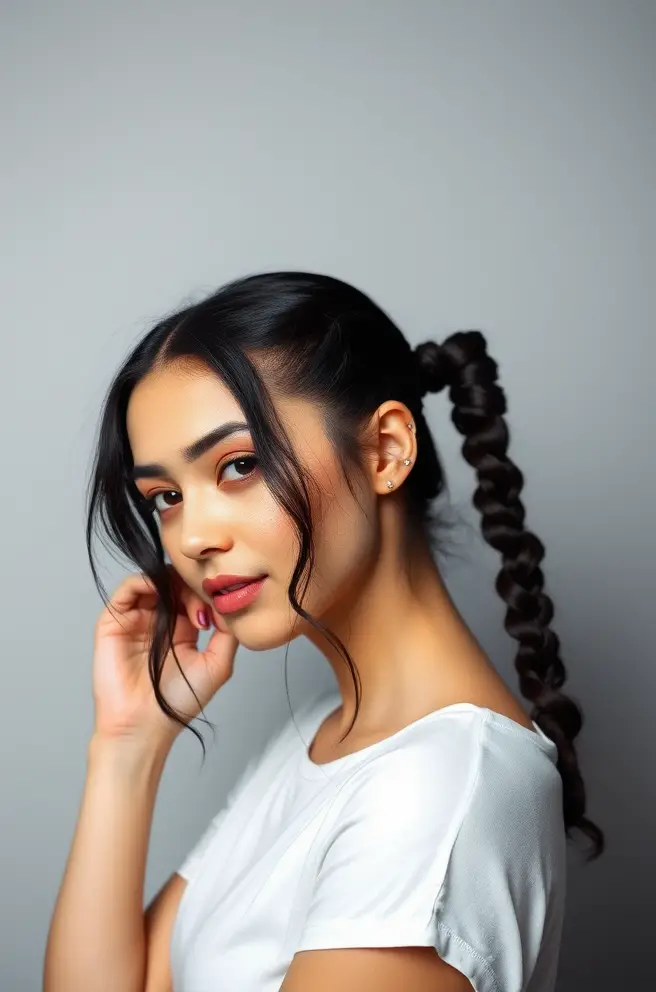 - Playful Rat Tail Hair Ponytails for Fun Vibes