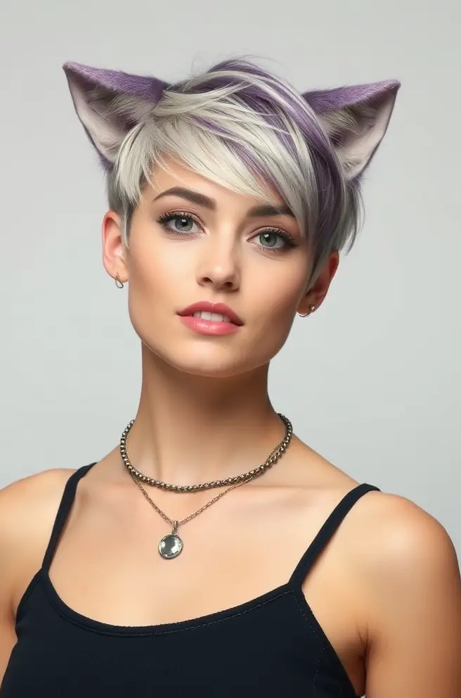 Playful Wolf Cut Hair for a Youthful Look