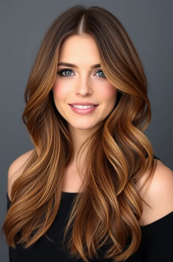 Radiant Auburn Hair Balayage for a Sun-Kissed Effect