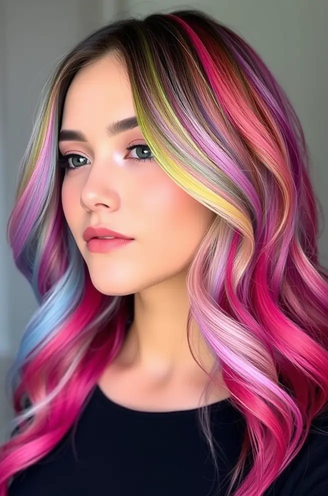 Rainbow Ombre Hair: Merging Hues for Impact