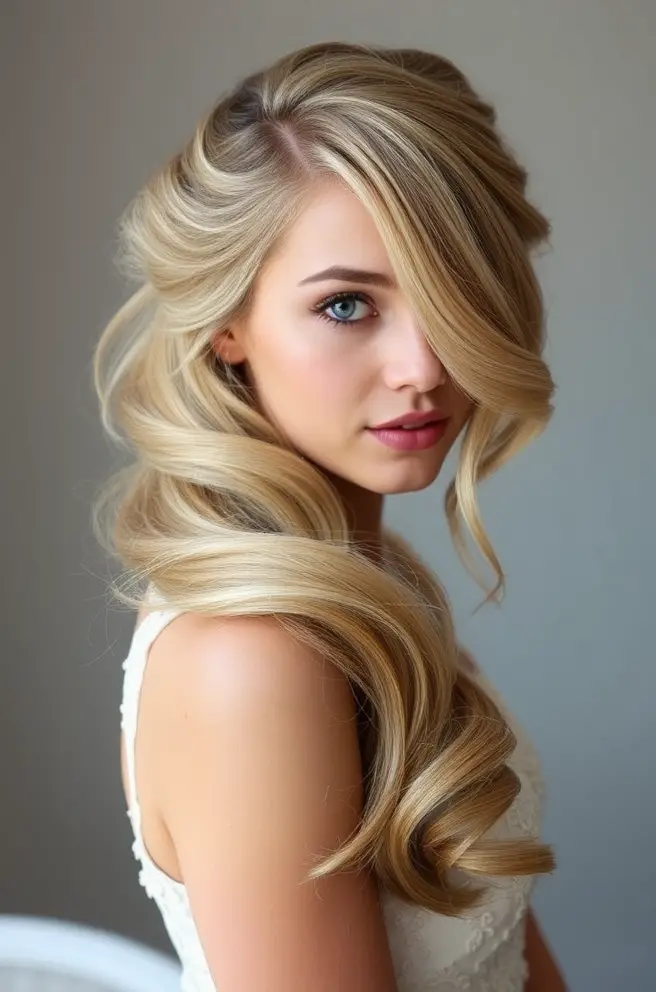 Romantic Blowout Hair Inspirations for Weddings