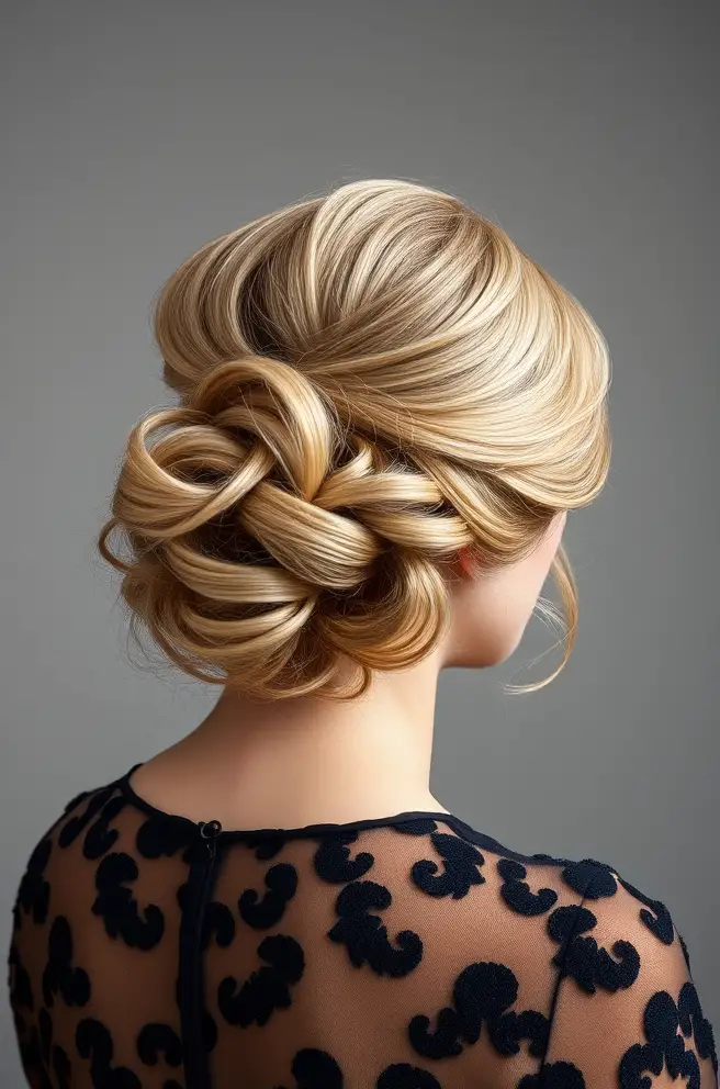 Romantic Fluffy Hair Updo for Special Occasions