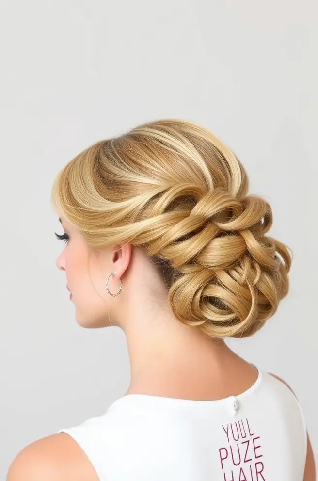 Romantic Updo for 2A Hair