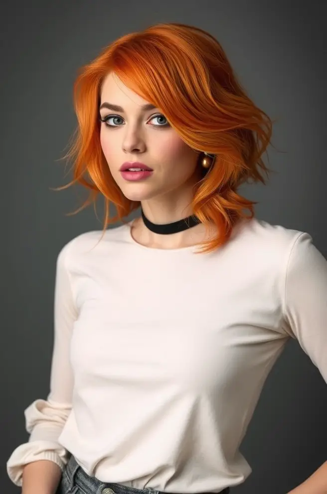 Sassy Orange Hair Tones for Edgy Styles