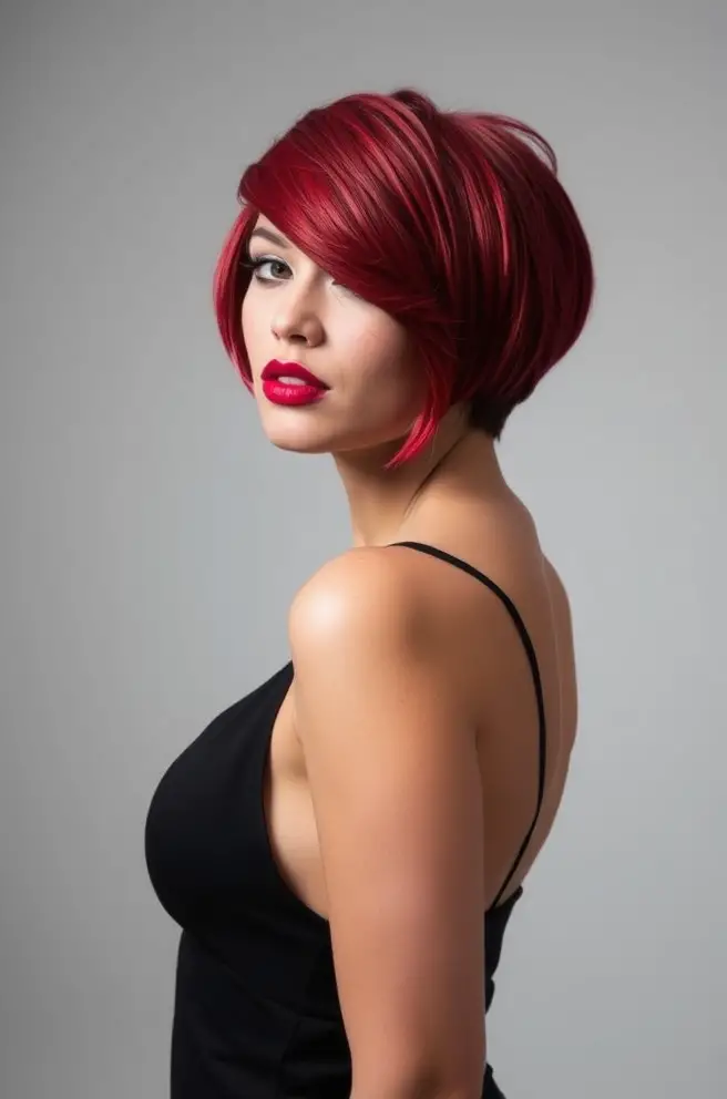 Sassy Red Bob for a Modern Twist