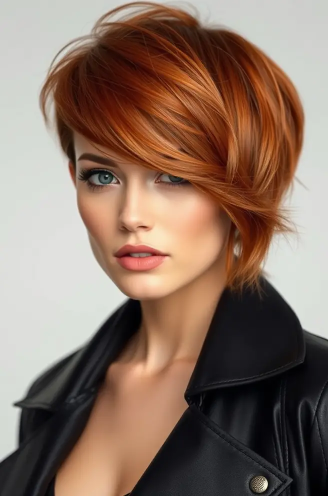 Sassy Short Copper Haircuts for a Modern Edge