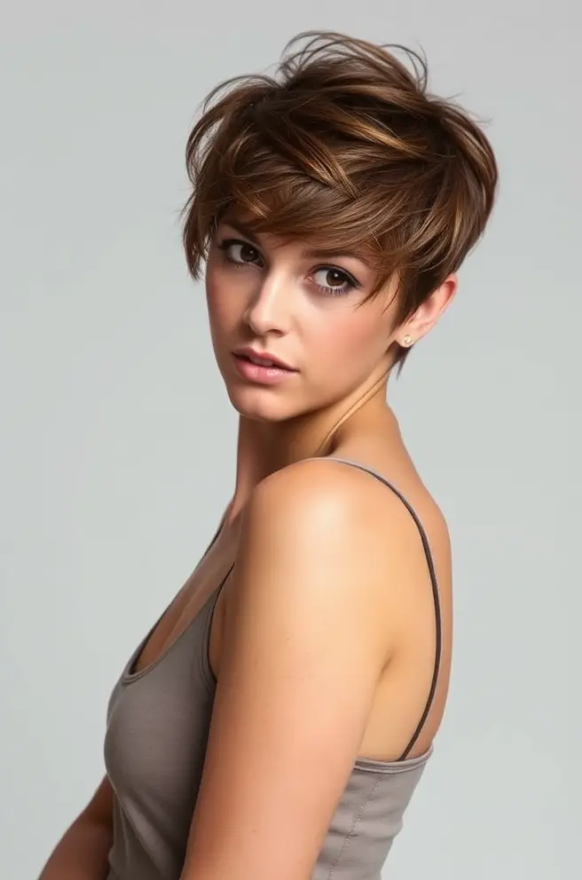 Short Layered Hair with Volume Boost for a Modern Twist