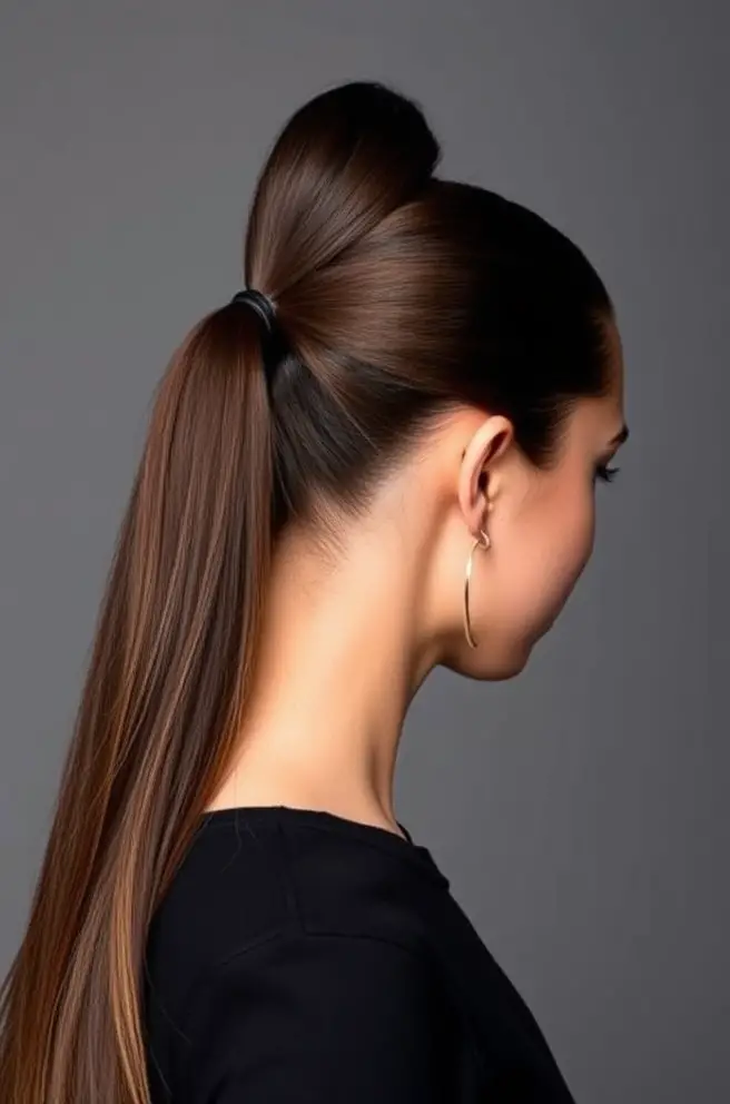 Sleek Ponytail for 4B Hair