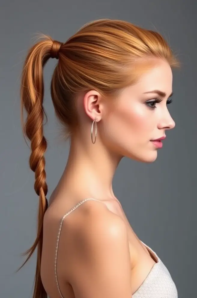 Sleek Ponytails for Ginger Hair