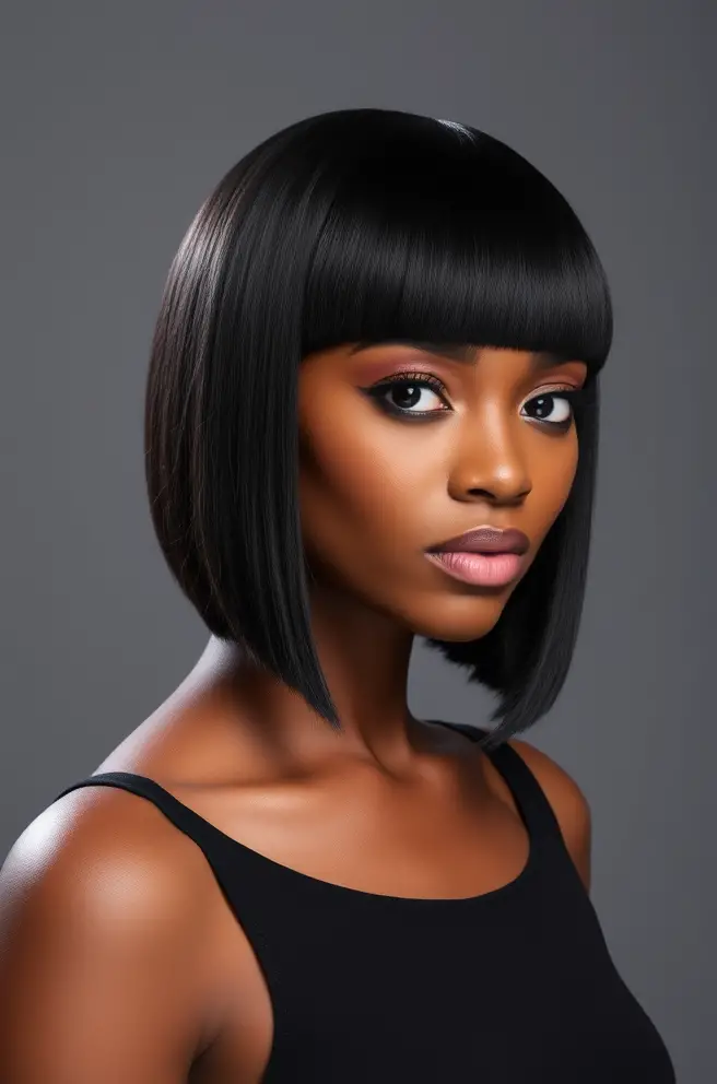 Sleek Straight Looks for 2C Hair