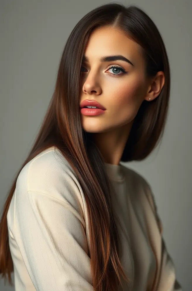 Sleek Wiggins Hair Straight Look