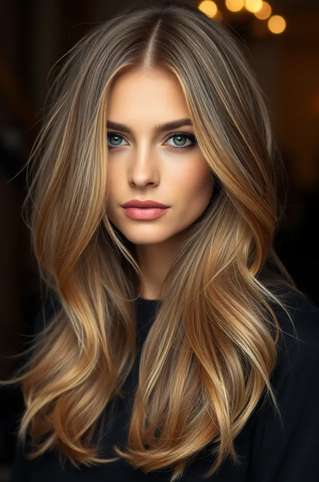 Soft Bronde Hair with Face-Framing Highlights