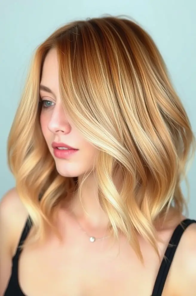 Soft Copper Hair Color for Pastel Highlights