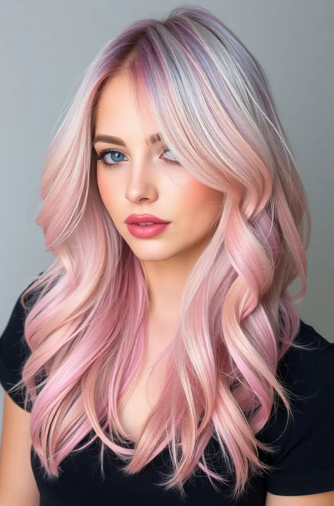 Soft Pastel Rainbow Hair: A Sweet and Subtle Look