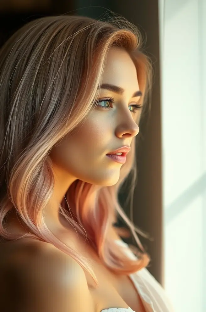 Soft Rose Gold Pastel Hair for a Dreamy Style