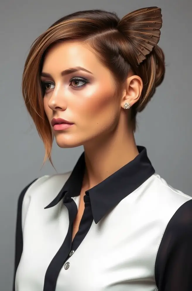 Sophisticated Butterfly Hair Cut for Professional Settings