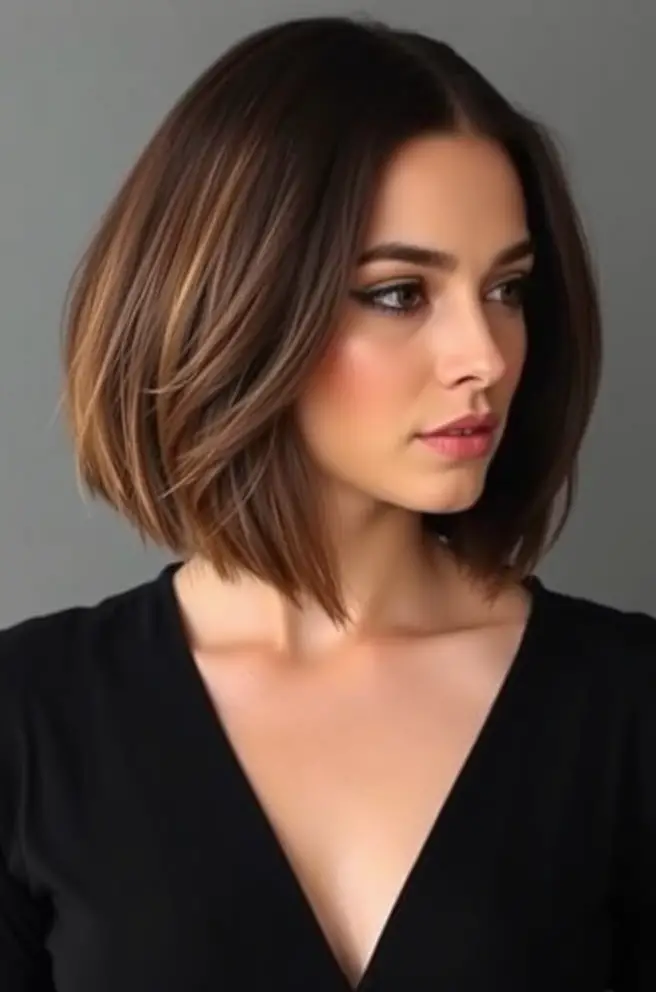 Sophisticated Long Bob Short Hair Cut Idea