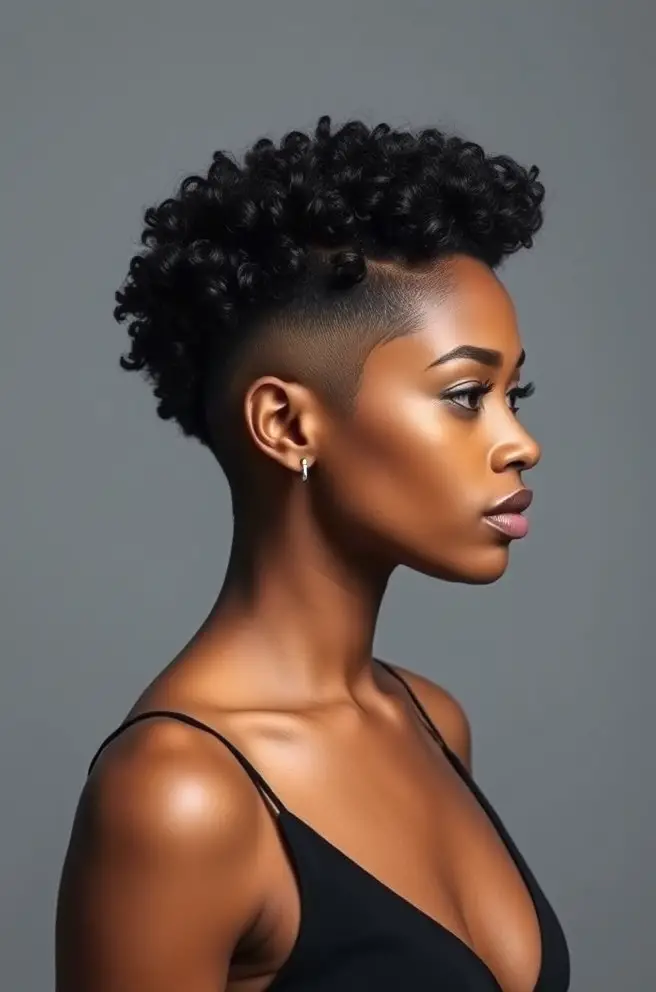 Sophisticated Low Taper Fade for Curly Hairstyles