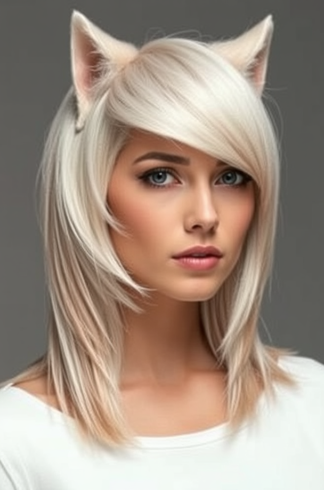 Sophisticated Wolf Cut Long Hair with Blunt Ends