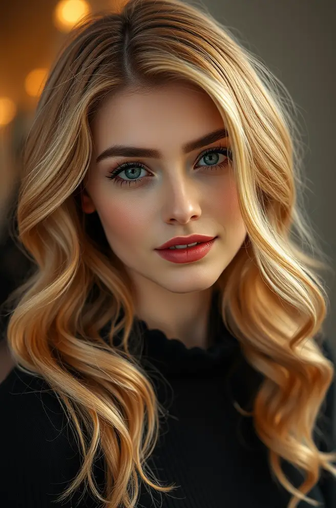 Strawberry Blonde Hair with Soft Waves