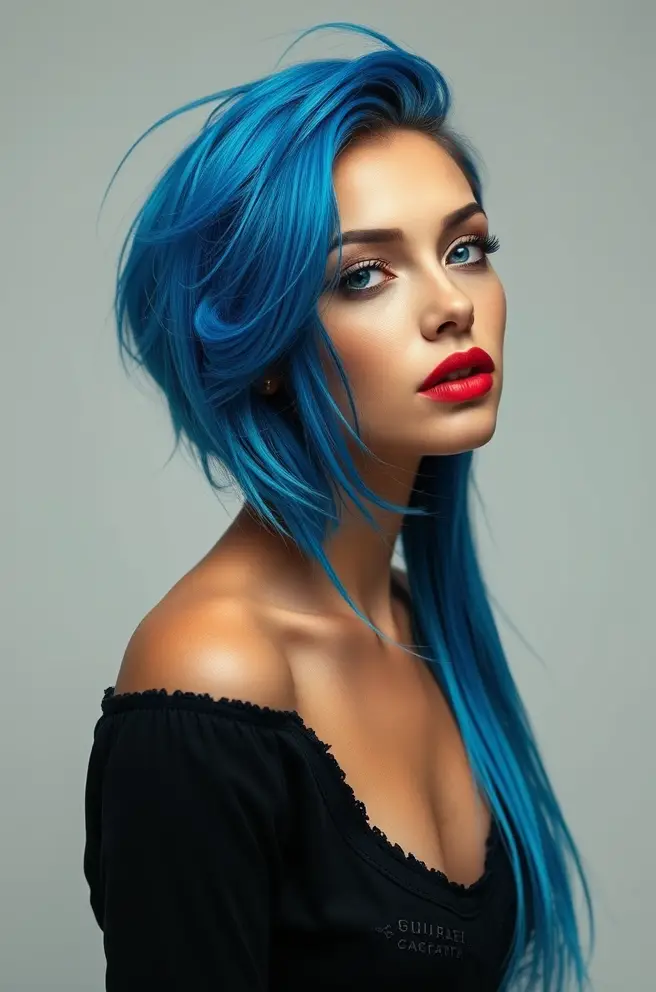 Stunning Electric Blue Hair Inspiration