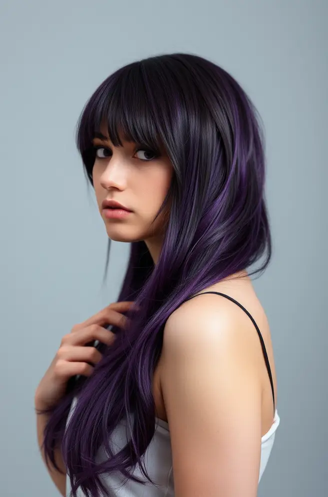 Stylish Dark Purple Hair Inspirations for the Brave