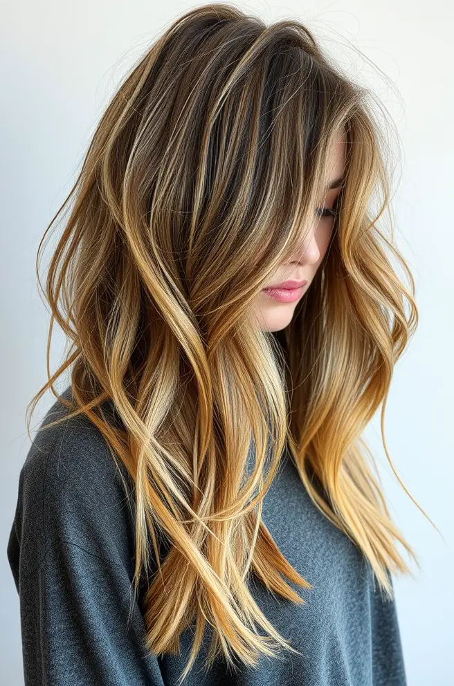 Textured Bronde Layers for Volume