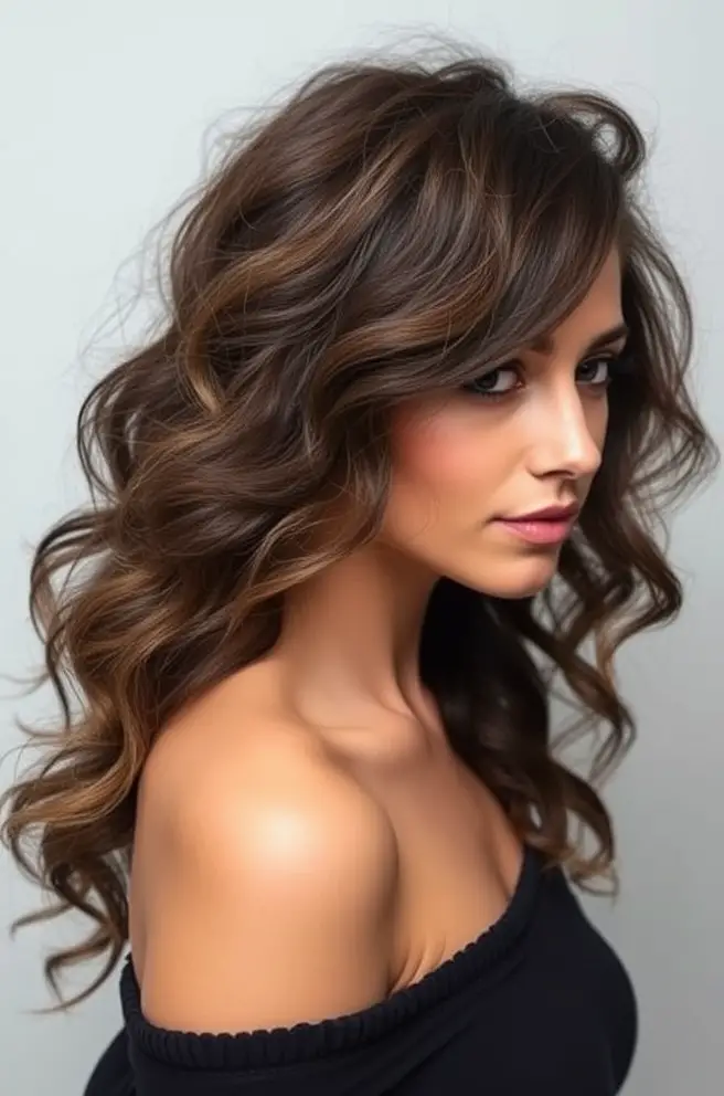 Textured Butterfly Hair Cut for Wavy Locks