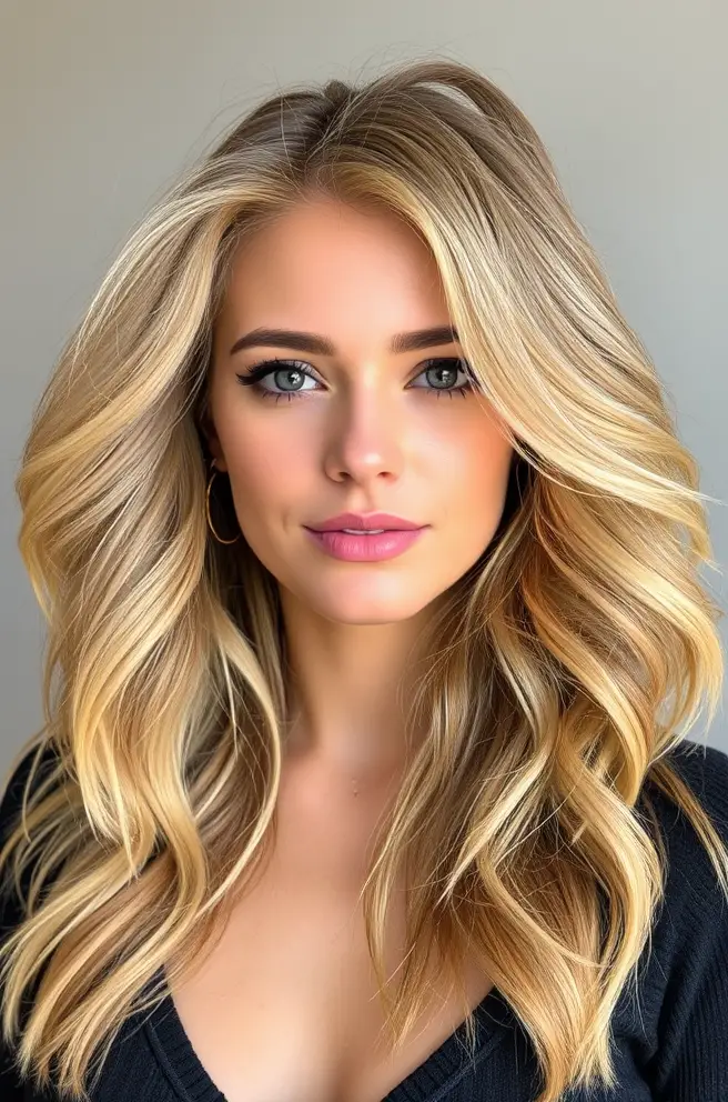 Textured Honey Blonde Hair for Volume