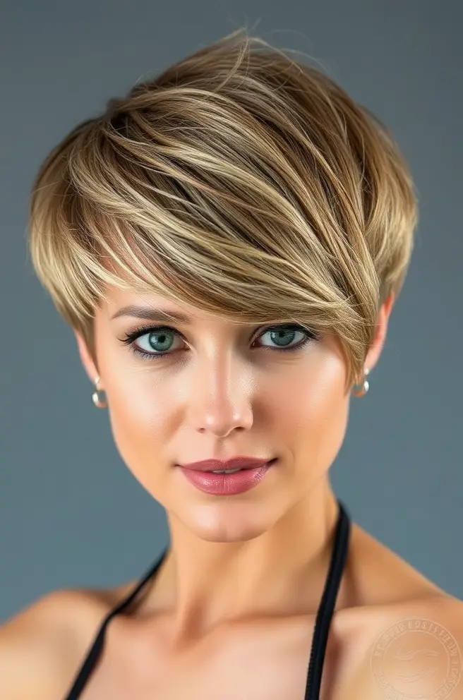 Textured Layered Short Hair Cut for Volume