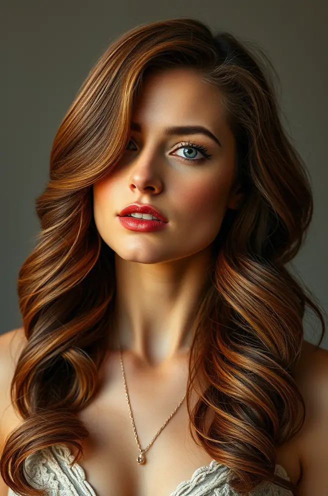 Timeless Auburn Hair Waves for Effortless Elegance