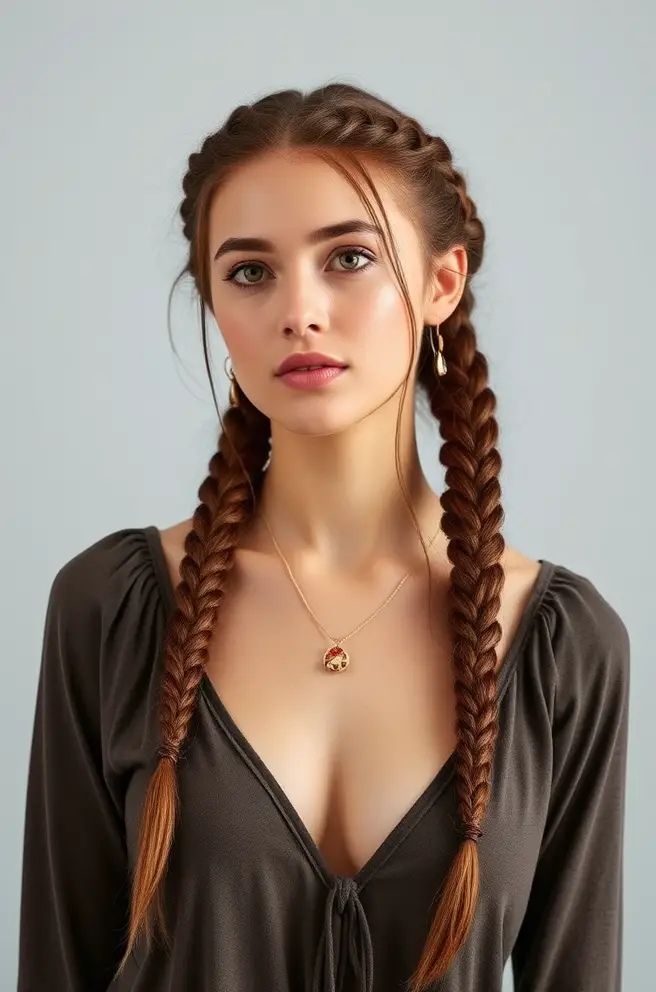 Trendy Brown Hair Braids for a Boho Look