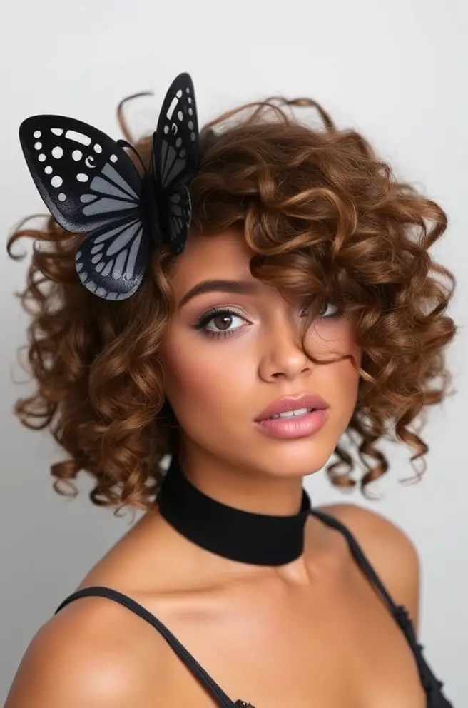 Trendy Butterfly Hair Cut for Curly Hair