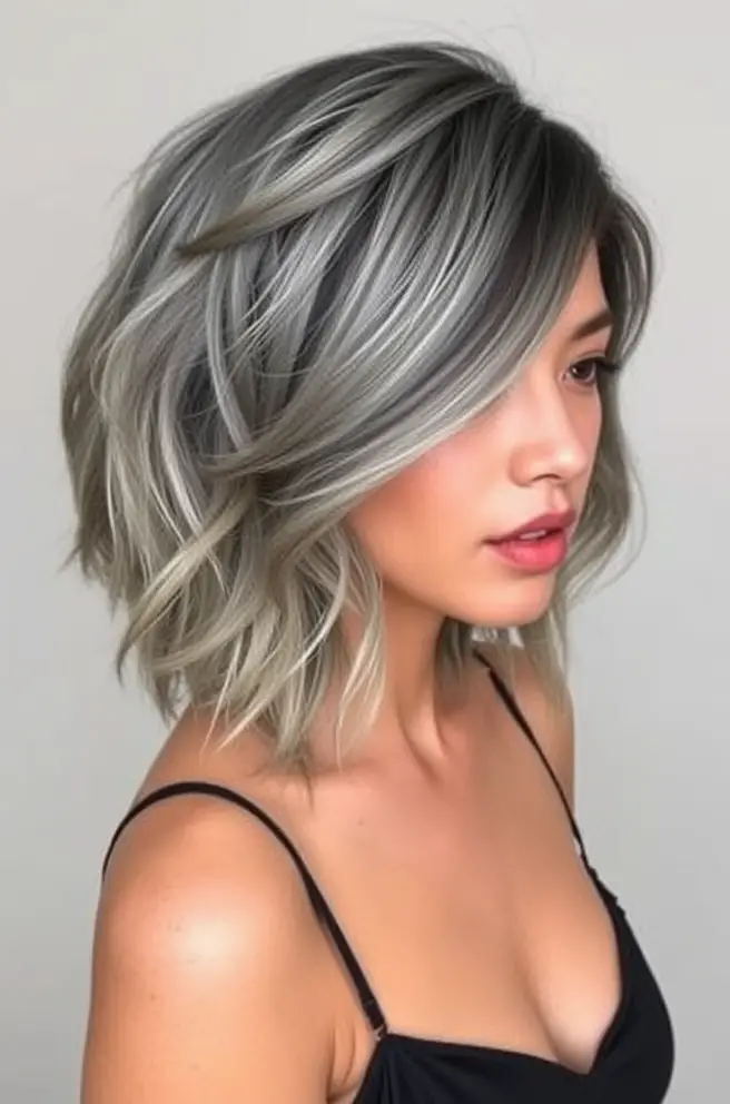 Trendy Gray Blending Options for Dark Hair